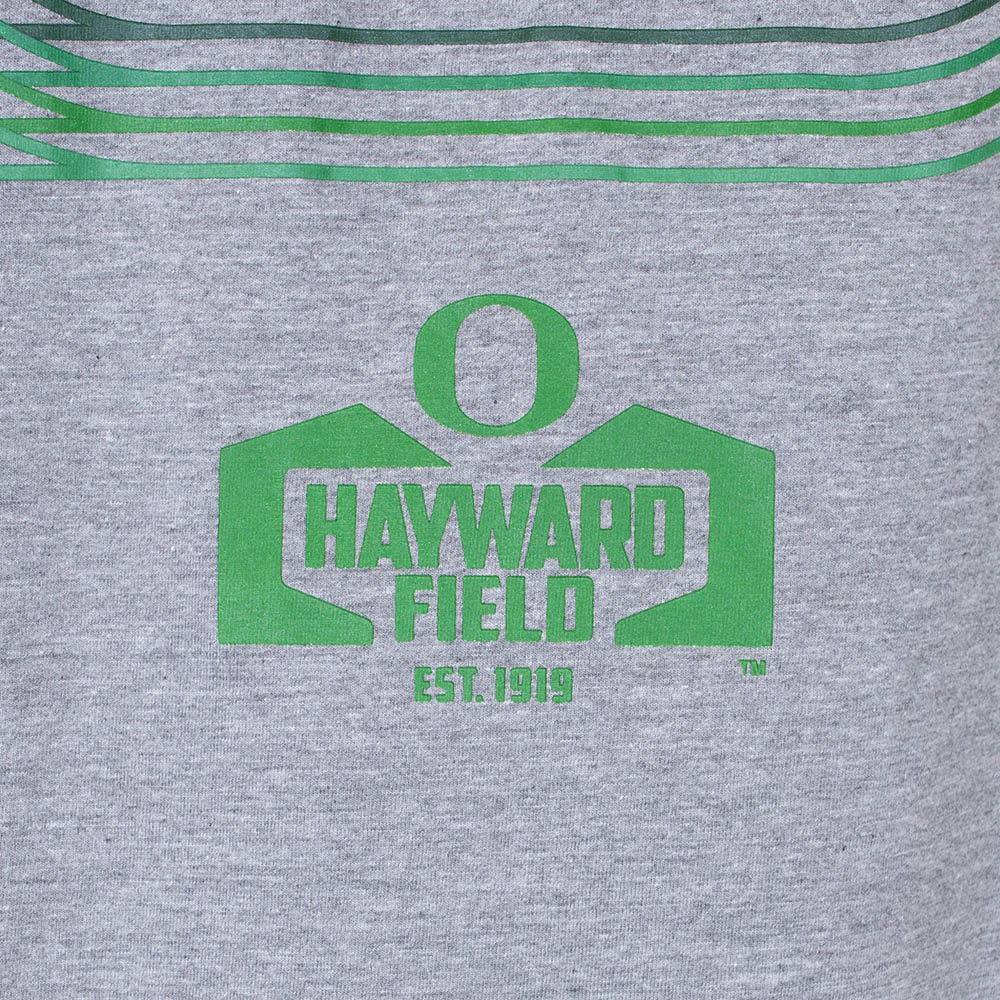 Hayward Field, Nike, Grey, Crew Neck, Tri-blend, Men, Track & Field, Track, T-Shirt, 853997